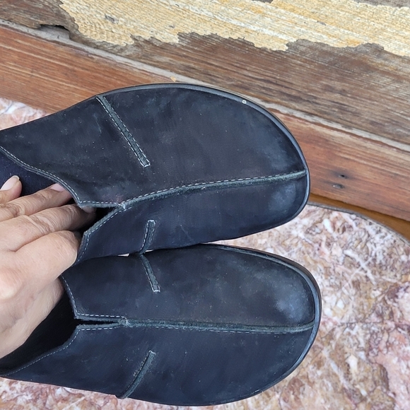 Clarks Suede Slip On Casual Wedge Clog Mule Shoes Sz 6 - Picture 7 of 16